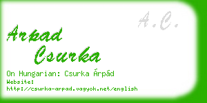 arpad csurka business card