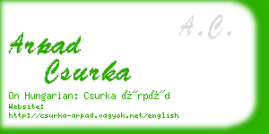 arpad csurka business card